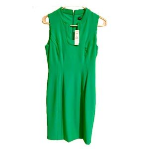 Kelly green WHBM keyhole dress